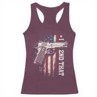 I 2nd That Second Amendment Racerback Tank Top Pro Gun American Flag Patriotic - Wonder Print Shop