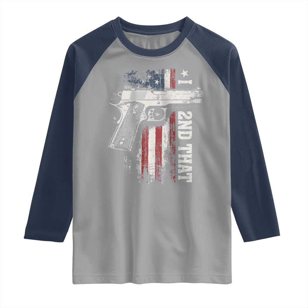 I 2nd That Second Amendment Raglan Shirt Pro Gun American Flag Patriotic - Wonder Print Shop