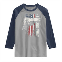 I 2nd That Second Amendment Raglan Shirt Pro Gun American Flag Patriotic - Wonder Print Shop