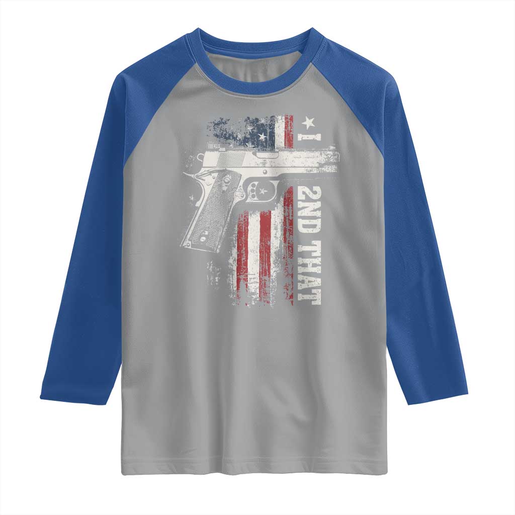 I 2nd That Second Amendment Raglan Shirt Pro Gun American Flag Patriotic - Wonder Print Shop