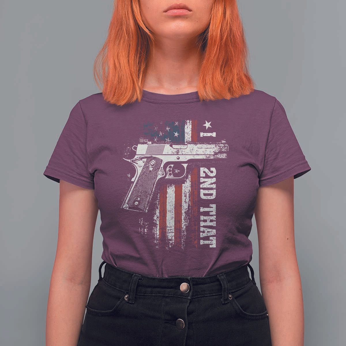I 2nd That Second Amendment T Shirt For Women Pro Gun American Flag Patriotic - Wonder Print Shop