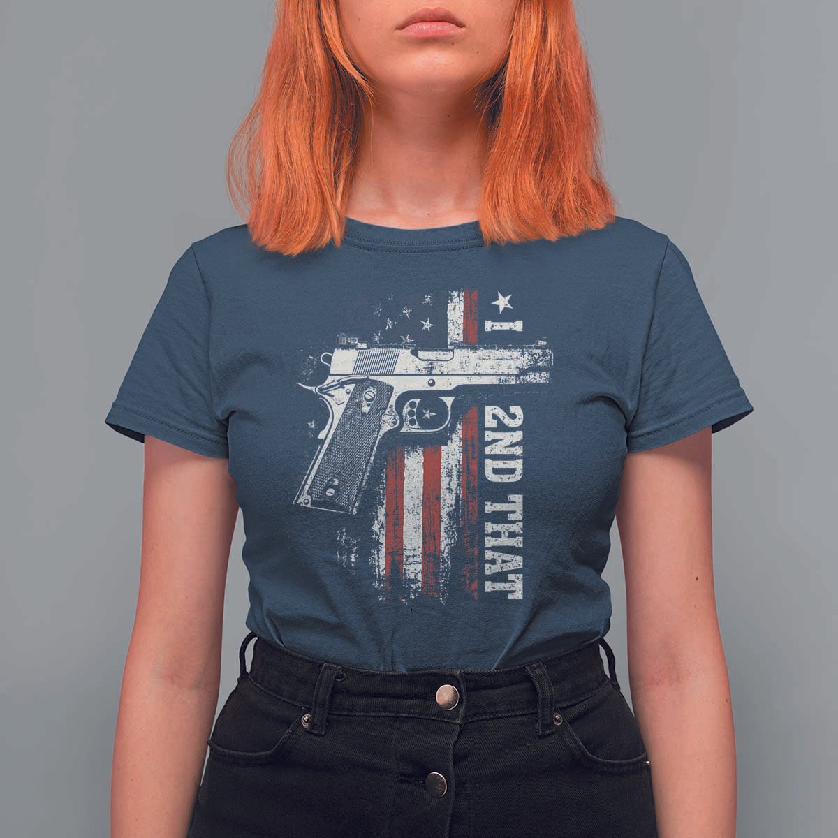 I 2nd That Second Amendment T Shirt For Women Pro Gun American Flag Patriotic - Wonder Print Shop