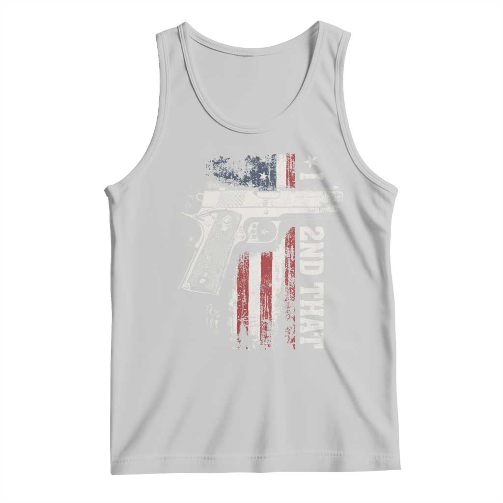 I 2nd That Second Amendment Tank Top Pro Gun American Flag Patriotic - Wonder Print Shop