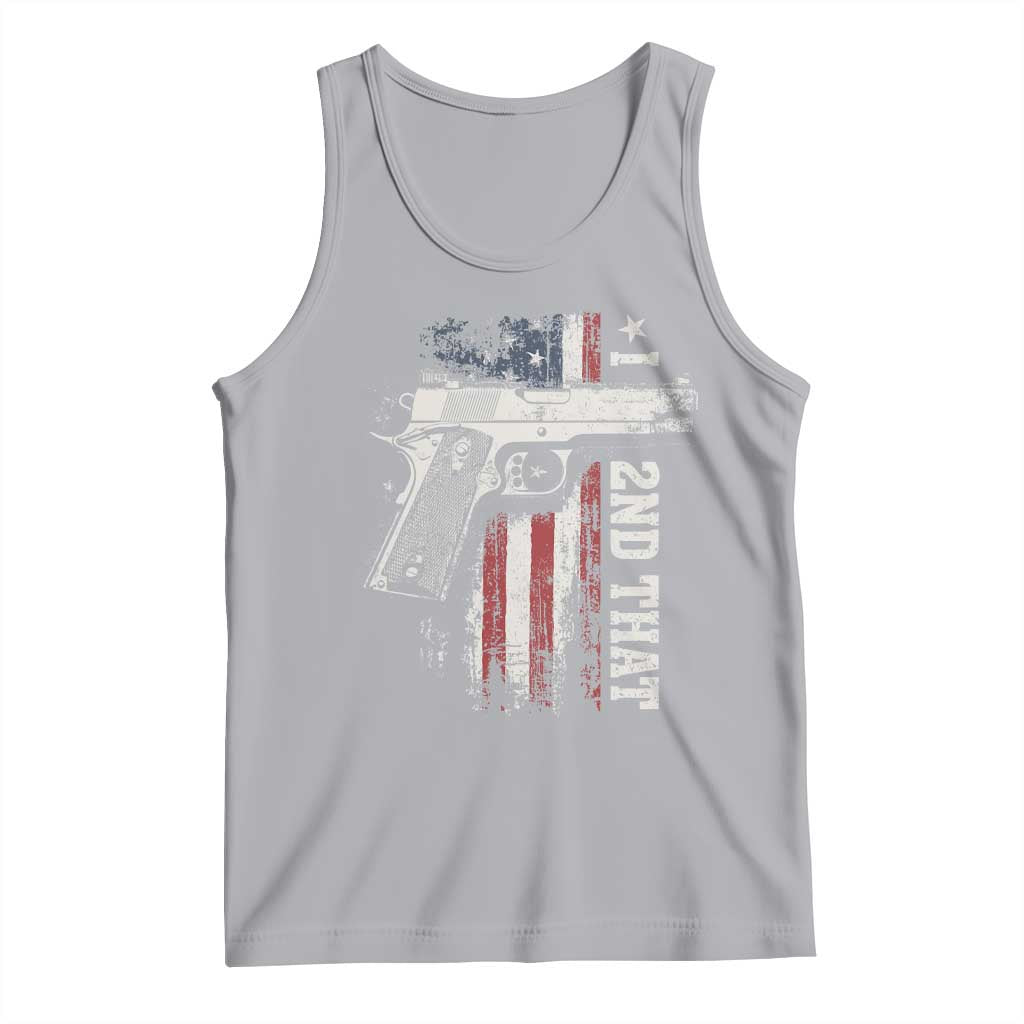 I 2nd That Second Amendment Tank Top Pro Gun American Flag Patriotic - Wonder Print Shop