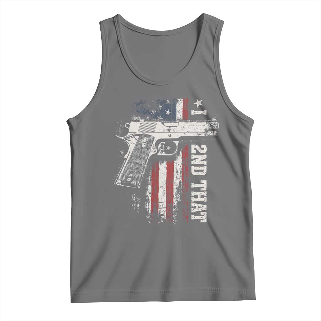I 2nd That Second Amendment Tank Top Pro Gun American Flag Patriotic - Wonder Print Shop