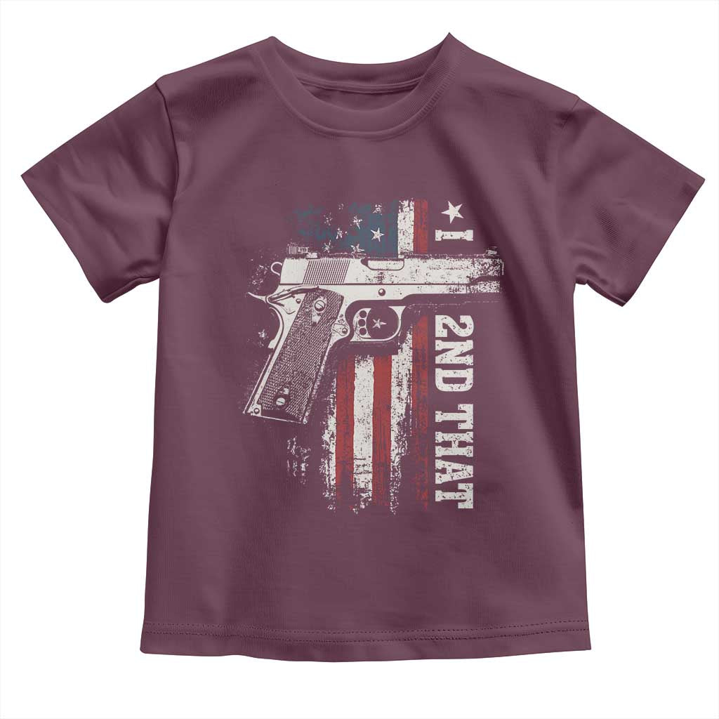 I 2nd That Second Amendment Toddler T Shirt Pro Gun American Flag Patriotic - Wonder Print Shop