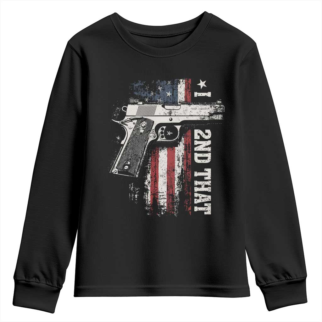 I 2nd That Second Amendment Youth Sweatshirt Pro Gun American Flag Patriotic - Wonder Print Shop