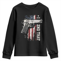 I 2nd That Second Amendment Youth Sweatshirt Pro Gun American Flag Patriotic - Wonder Print Shop