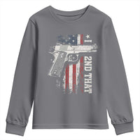 I 2nd That Second Amendment Youth Sweatshirt Pro Gun American Flag Patriotic - Wonder Print Shop