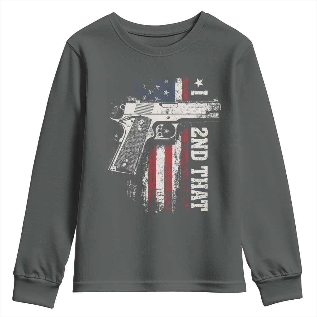 I 2nd That Second Amendment Youth Sweatshirt Pro Gun American Flag Patriotic - Wonder Print Shop