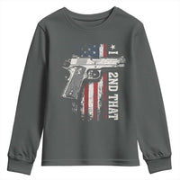 I 2nd That Second Amendment Youth Sweatshirt Pro Gun American Flag Patriotic - Wonder Print Shop