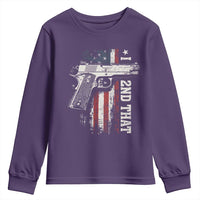 I 2nd That Second Amendment Youth Sweatshirt Pro Gun American Flag Patriotic - Wonder Print Shop