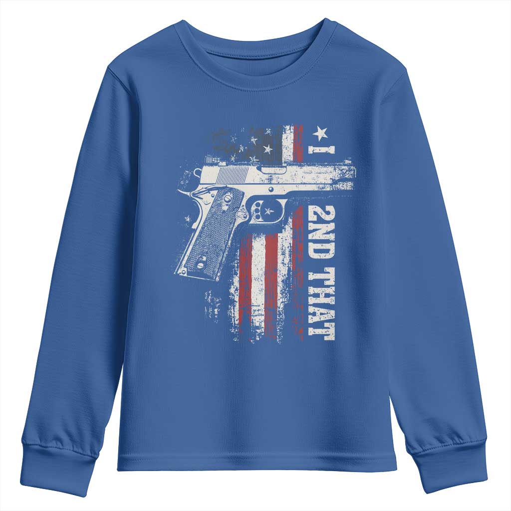 I 2nd That Second Amendment Youth Sweatshirt Pro Gun American Flag Patriotic - Wonder Print Shop