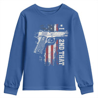 I 2nd That Second Amendment Youth Sweatshirt Pro Gun American Flag Patriotic - Wonder Print Shop