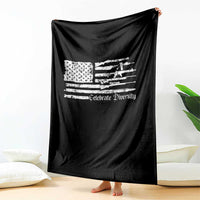 Funny Pro Gun Celebrate Diversity Throw Blanket 2nd Amendment Vintage American Flag - Wonder Print Shop