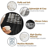 Funny Pro Gun Celebrate Diversity Throw Blanket 2nd Amendment Vintage American Flag - Wonder Print Shop