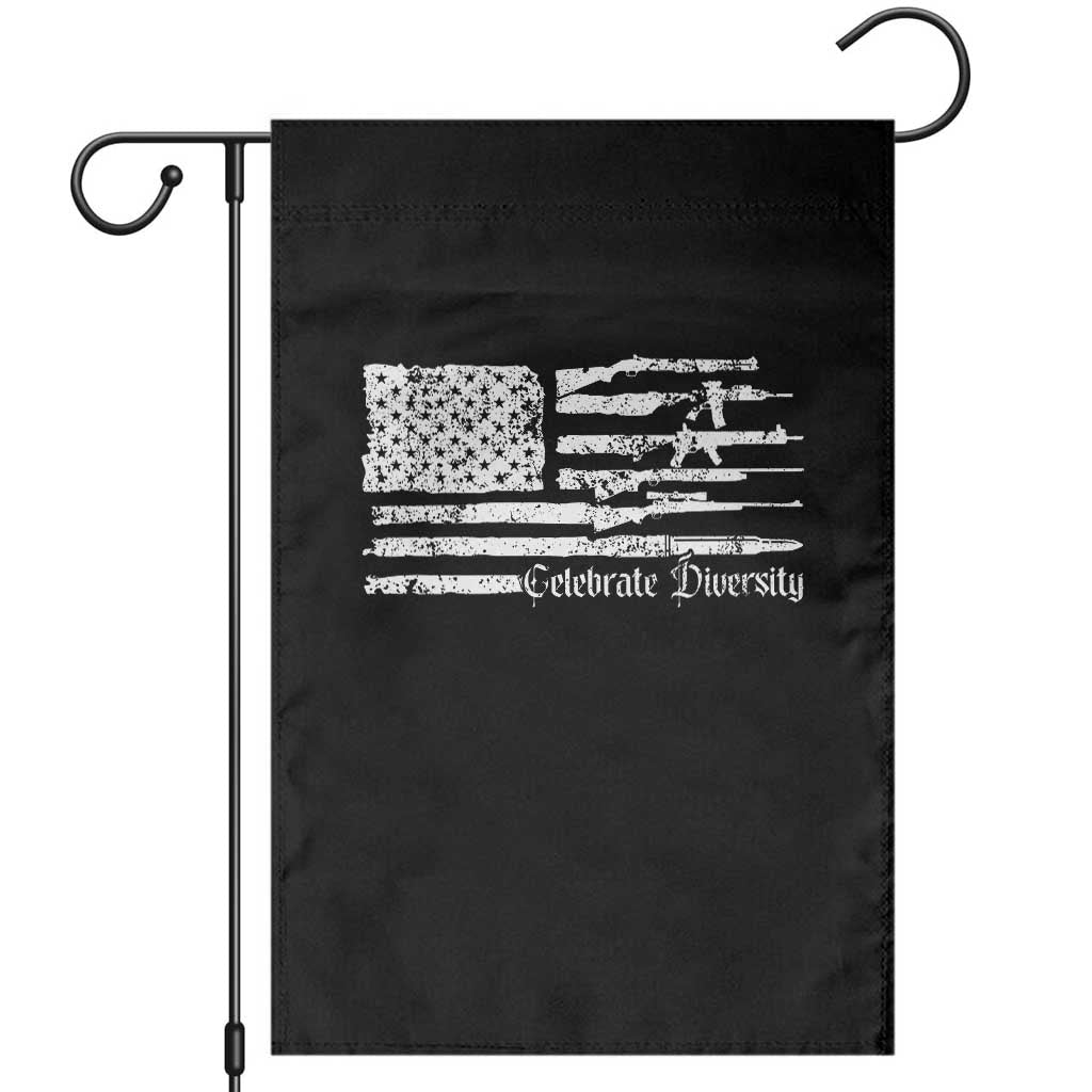Funny Pro Gun Celebrate Diversity Garden Flag 2nd Amendment Vintage American Flag - Wonder Print Shop