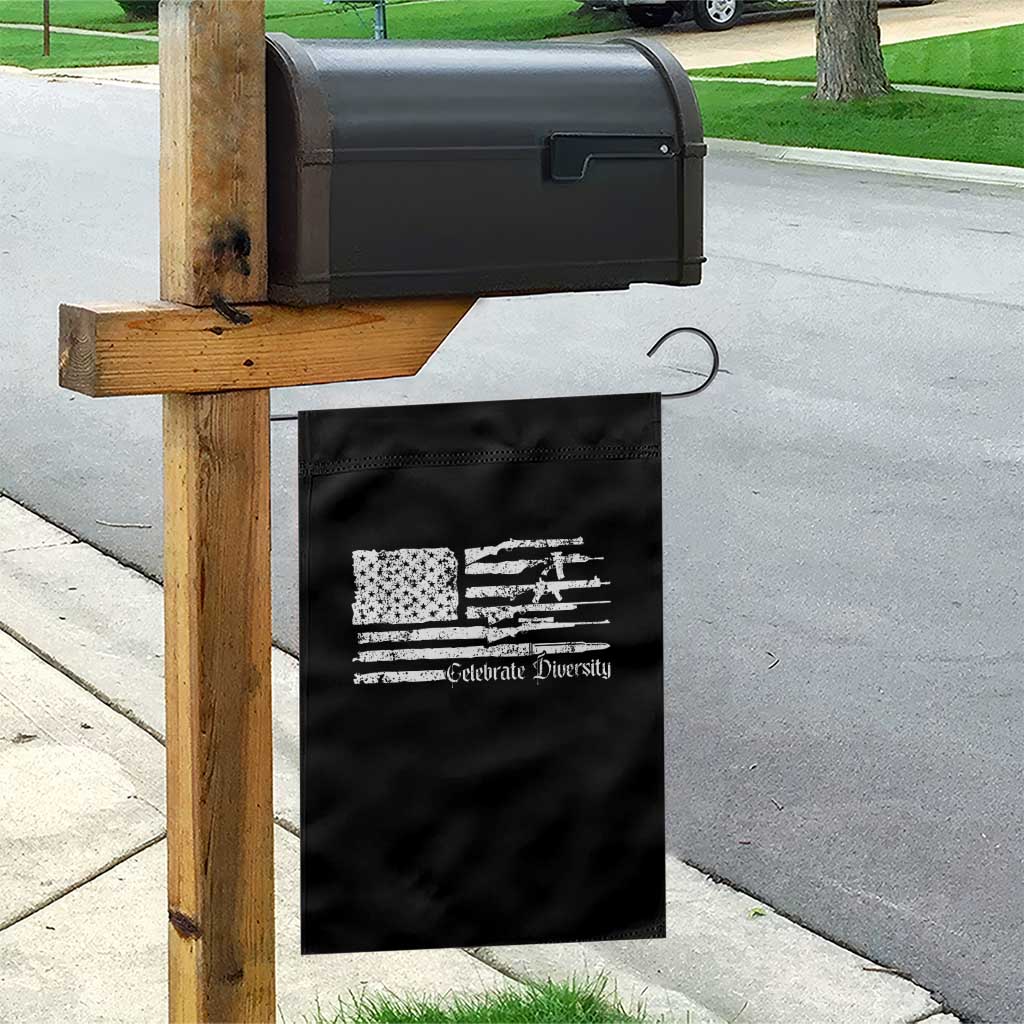 Funny Pro Gun Celebrate Diversity Garden Flag 2nd Amendment Vintage American Flag - Wonder Print Shop