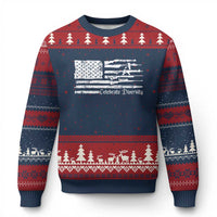 Funny Pro Gun Celebrate Diversity Ugly Christmas Sweater 2nd Amendment Vintage American Flag - Wonder Print Shop