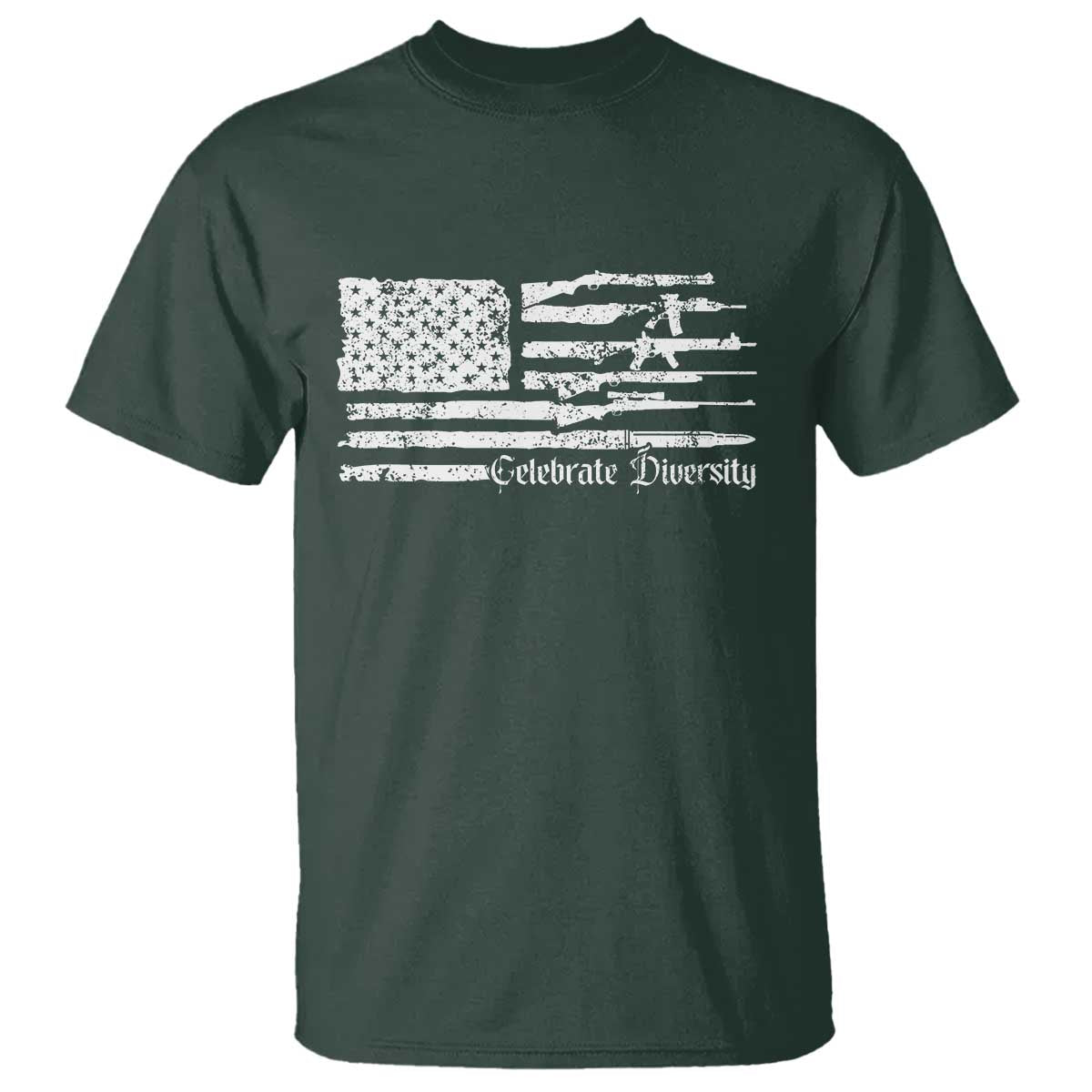 Funny Pro Gun Celebrate Diversity T Shirt 2nd Amendment Vintage American Flag - Wonder Print Shop
