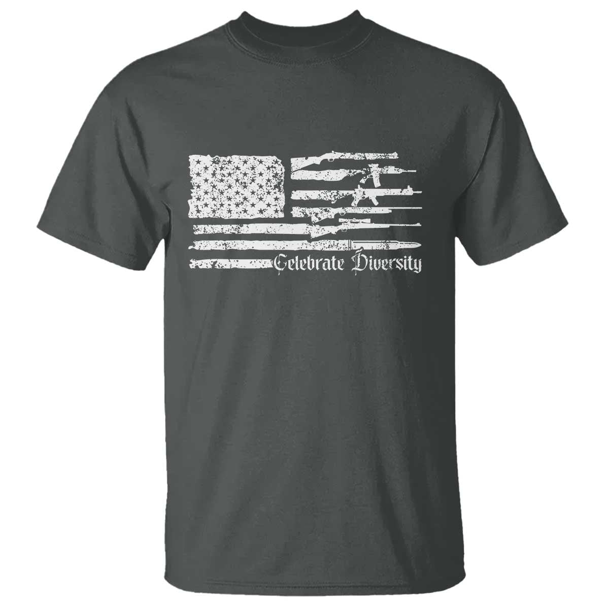 Funny Pro Gun Celebrate Diversity T Shirt 2nd Amendment Vintage American Flag - Wonder Print Shop