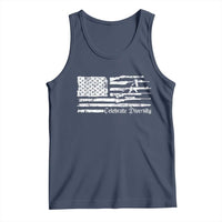 Funny Pro Gun Celebrate Diversity Tank Top 2nd Amendment Vintage American Flag - Wonder Print Shop