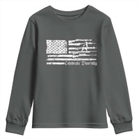 Funny Pro Gun Celebrate Diversity Youth Sweatshirt 2nd Amendment Vintage American Flag - Wonder Print Shop