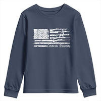 Funny Pro Gun Celebrate Diversity Youth Sweatshirt 2nd Amendment Vintage American Flag - Wonder Print Shop