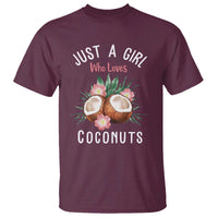 Funny Coconut T Shirt Just A Girl Who Loves Coconuts Harris 2024 - Wonder Print Shop