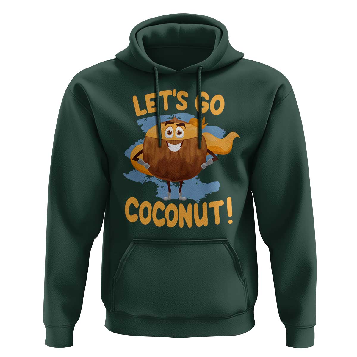 Funny Super Sommer Coconuts Hoodie Let's Go Coconut Hero - Wonder Print Shop