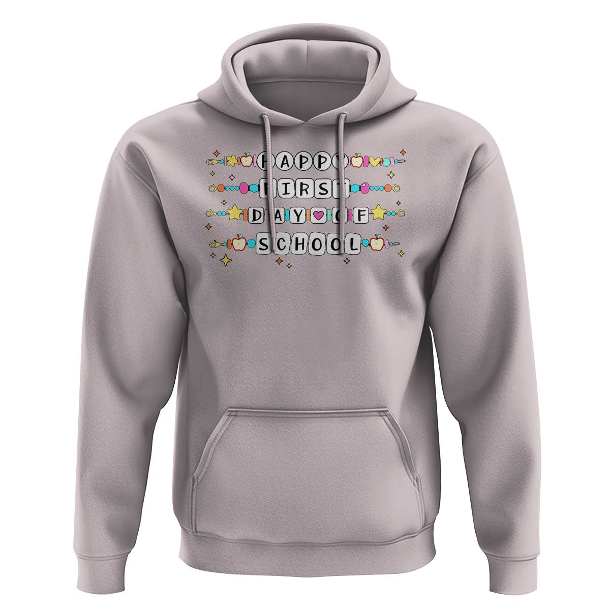 Happy First Day Of School Hoodie Student Teacher Bracelet Retro Groove - Wonder Print Shop