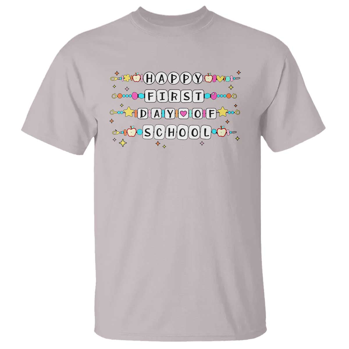 Happy First Day Of School T Shirt Student Teacher Bracelet Retro Groove - Wonder Print Shop