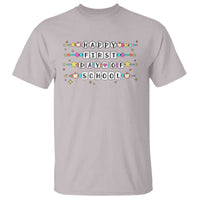 Happy First Day Of School T Shirt Student Teacher Bracelet Retro Groove - Wonder Print Shop