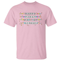Happy First Day Of School T Shirt Student Teacher Bracelet Retro Groove - Wonder Print Shop