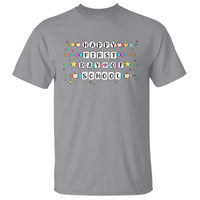 Happy First Day Of School T Shirt Student Teacher Bracelet Retro Groove - Wonder Print Shop