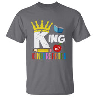 King Of Kindergarten T Shirt Back To School Crown Apple Pen Book - Wonder Print Shop