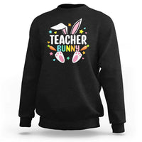 Teacher Bunny Sweatshirt Rabbit Ears Easter Day Carrot Star Heart - Wonder Print Shop