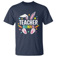 Teacher Bunny T Shirt Rabbit Ears Easter Day Carrot Star Heart - Wonder Print Shop