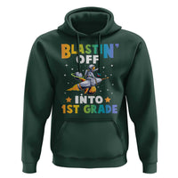 Funny Back To School Space Hoodie Blastin' Off Into 1st Grade Astronaut Rocket - Wonder Print Shop