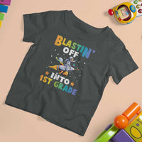 Funny Back To School Space T Shirt For Kid Blastin' Off Into 1st Grade Astronaut Rocket - Wonder Print Shop
