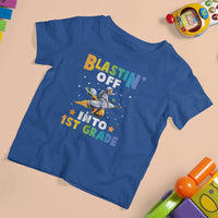 Funny Back To School Space T Shirt For Kid Blastin' Off Into 1st Grade Astronaut Rocket - Wonder Print Shop