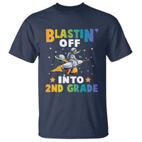 Funny Back To School Space T Shirt Blastin' Off Into 2nd Grade Astronaut Rocket - Wonder Print Shop
