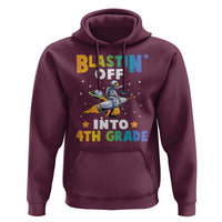 Funny Back To School Space Hoodie Blastin' Off Into 4th Grade Astronaut Rocket - Wonder Print Shop