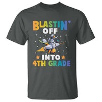 Funny Back To School Space T Shirt Blastin' Off Into 4th Grade Astronaut Rocket - Wonder Print Shop