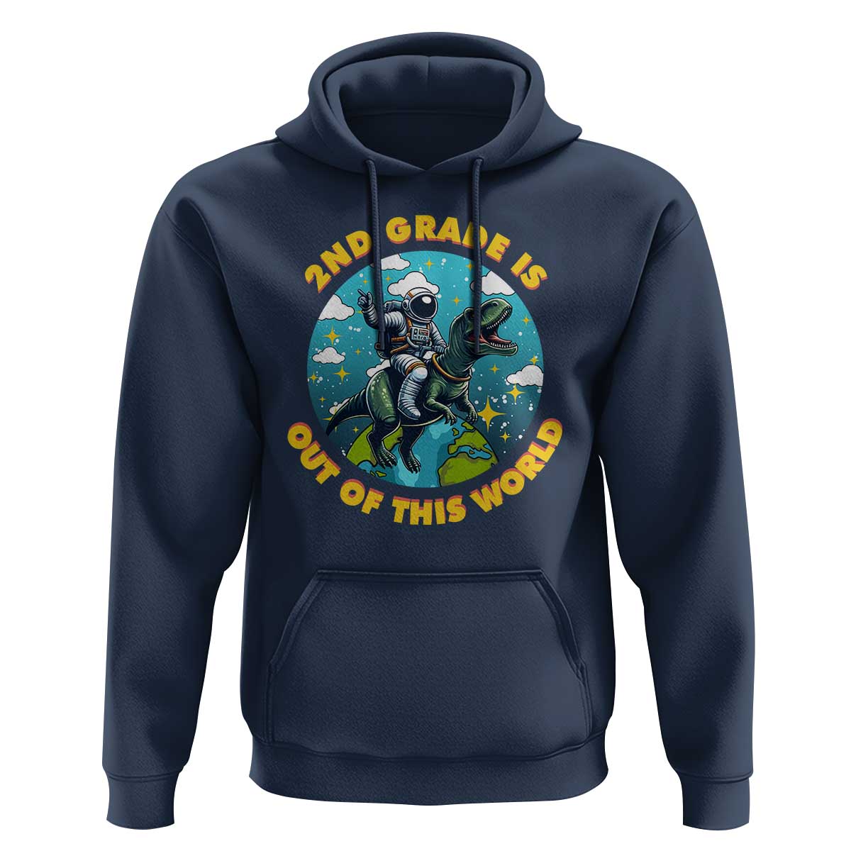 Funny Back To School Space Hoodie 1ST Grade Is Out Of This World Dinosaur Astronaut Planet - Wonder Print Shop