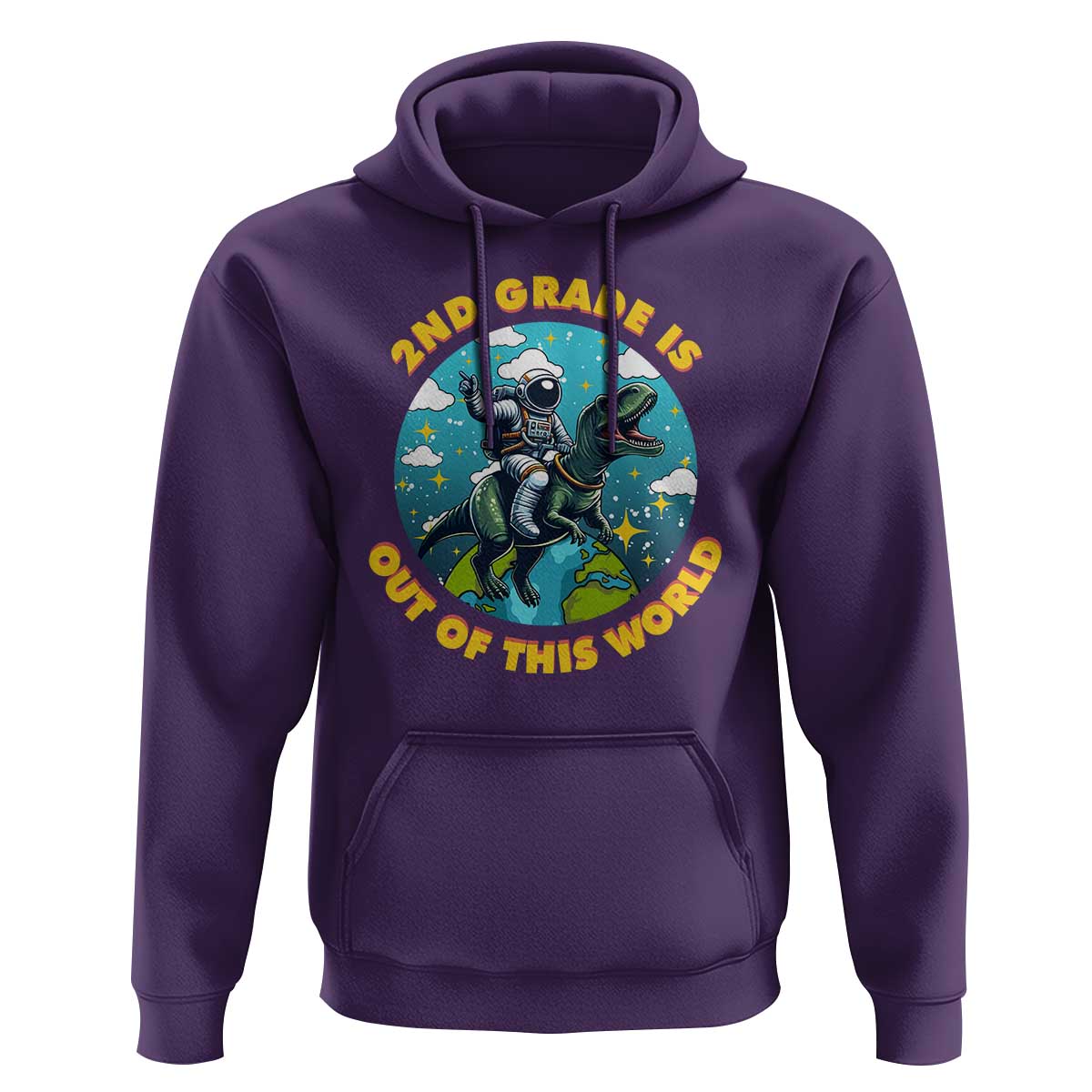 Funny Back To School Space Hoodie 1ST Grade Is Out Of This World Dinosaur Astronaut Planet - Wonder Print Shop