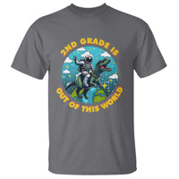 Funny Back To School Space T Shirt 1ST Grade Is Out Of This World Dinosaur Astronaut Planet - Wonder Print Shop
