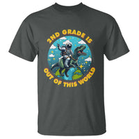 Funny Back To School Space T Shirt 1ST Grade Is Out Of This World Dinosaur Astronaut Planet - Wonder Print Shop
