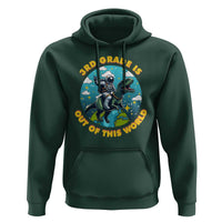 Funny Back To School Space Hoodie 3RD Grade Is Out Of This World Dinosaur Astronaut Planet - Wonder Print Shop