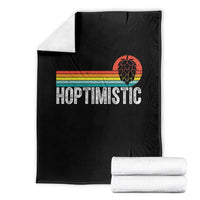 Funny Hops Craft Beer Lover Throw Blanket Hoptimistic Retro Vintage Home Brewing - Wonder Print Shop